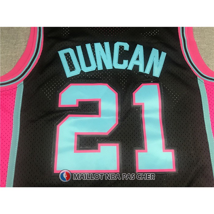 Maillot San Antonio Spurs Tim Duncan Mitchell & Ness 1998-99 Noir